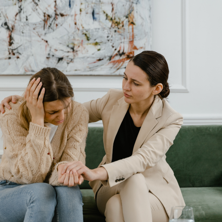 woman getting support for anxiety with Holistic Mental Health Counseling Orlando