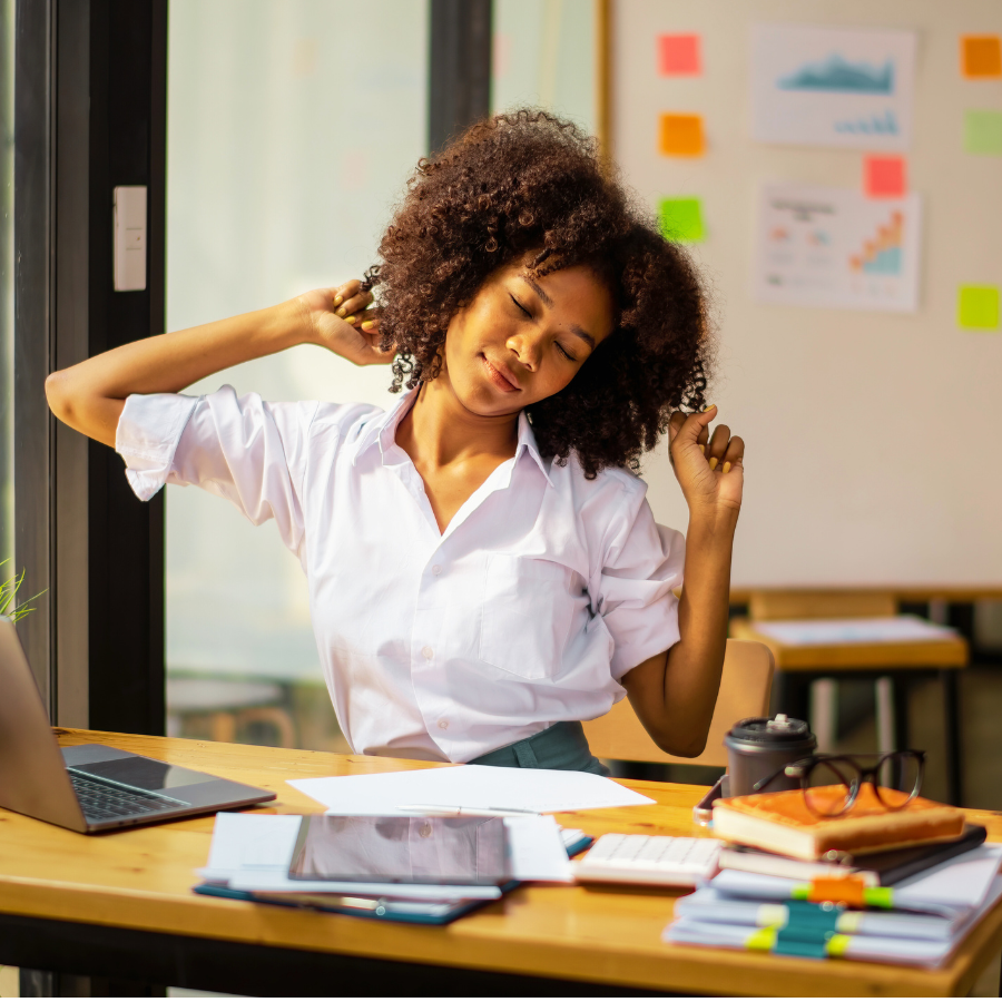 Person releasing physical tension from anxiety through body-based therapy techniques Orlando