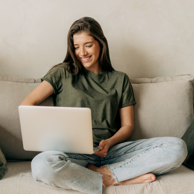 Person Engaged in Teletherapy Session