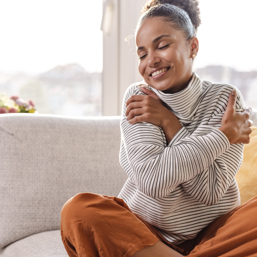young woman engaged in self-compassion, Holistic Mental Health Counseling, Orlando, FL